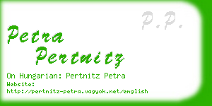 petra pertnitz business card